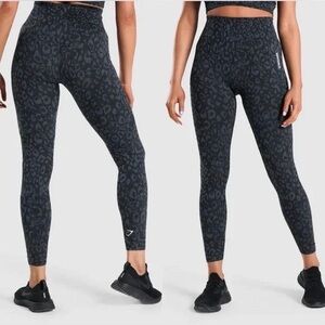 Gymshark Charcoal Leopard Leggings